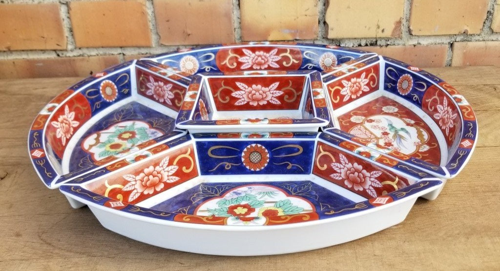 5 PIECE JAPANESE PORCELAIN IMARI CONDIMENT SET