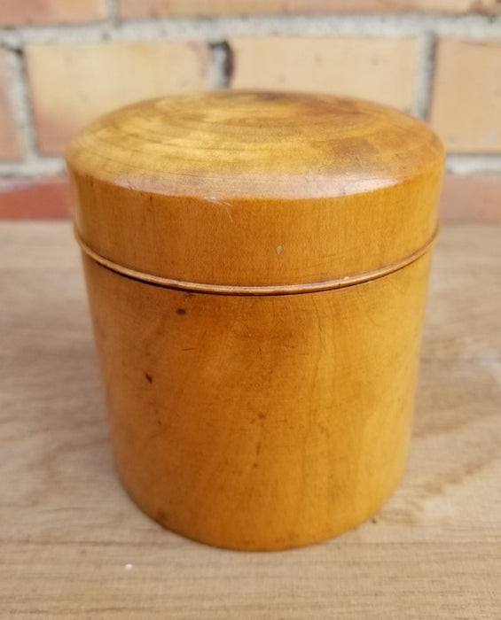 CYLINDER WOOD BOX WITH LID
