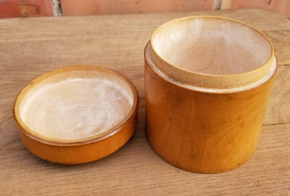 CYLINDER WOOD BOX WITH LID