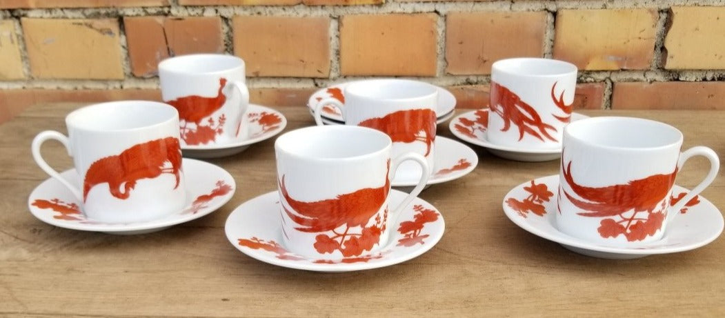 SET  OF 6 NEIMAN MARCUS CUPS AND SAUCERS