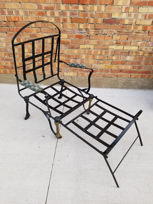 FOLDING IRON CAMPAIGN CHAIR