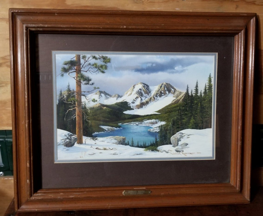 WATER COLOR OF DOUBLE BASIN LANDSCAPE SIGNED WILLIAM RUSHING