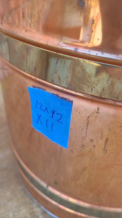 COPPER AND BRASS BUCKET - MISSING HANDLE