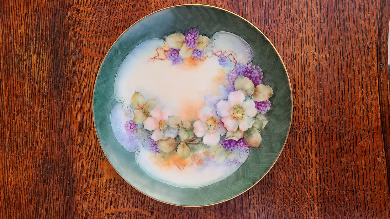 HAND PAINTED "BLACKBERRIES" PLATE