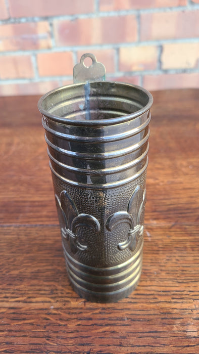 BRASS FLEUR DE LIS MATCH HOLDER
