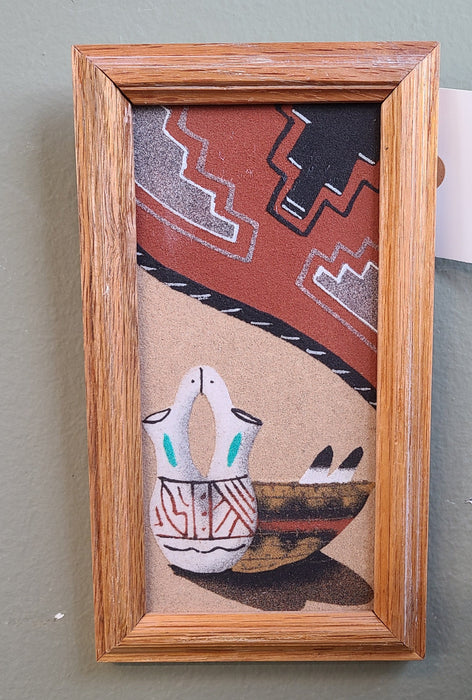 PAIR OF MINI NAVAJO SAND PAINTINGS