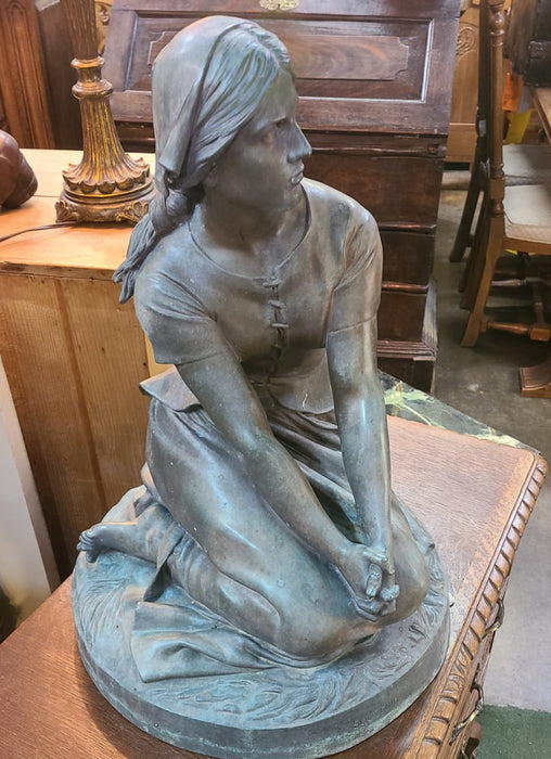 LARGE BRONZE JOAN OF ARC STATUE