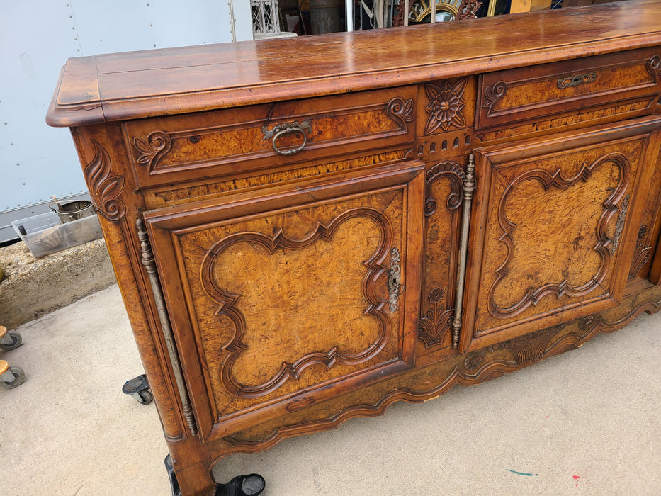 18TH CENTURY BURLED PANEL BRESSON SIDEBOARD
