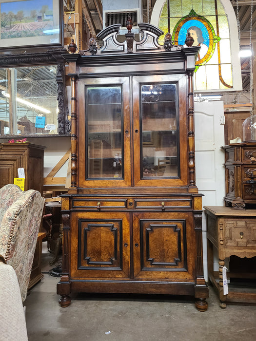 NAPOLEAN III EBONIZED 2 PIECE CABINET