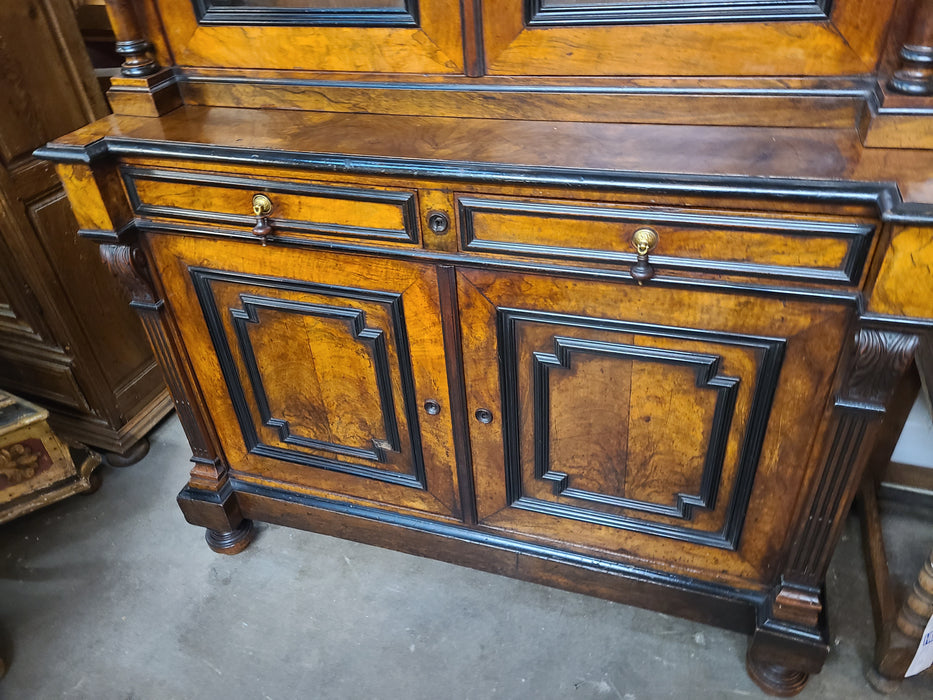 NAPOLEAN III EBONIZED 2 PIECE CABINET