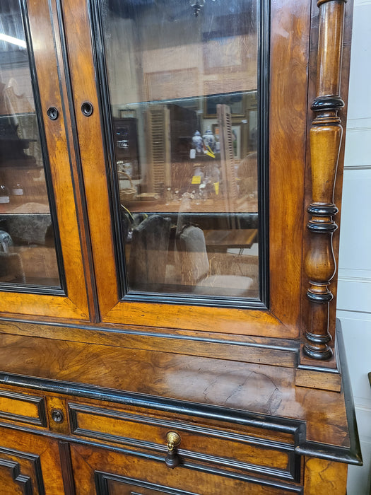 NAPOLEAN III EBONIZED 2 PIECE CABINET