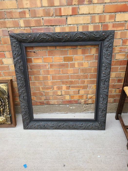 LARGE BLACK CARVED FRAME