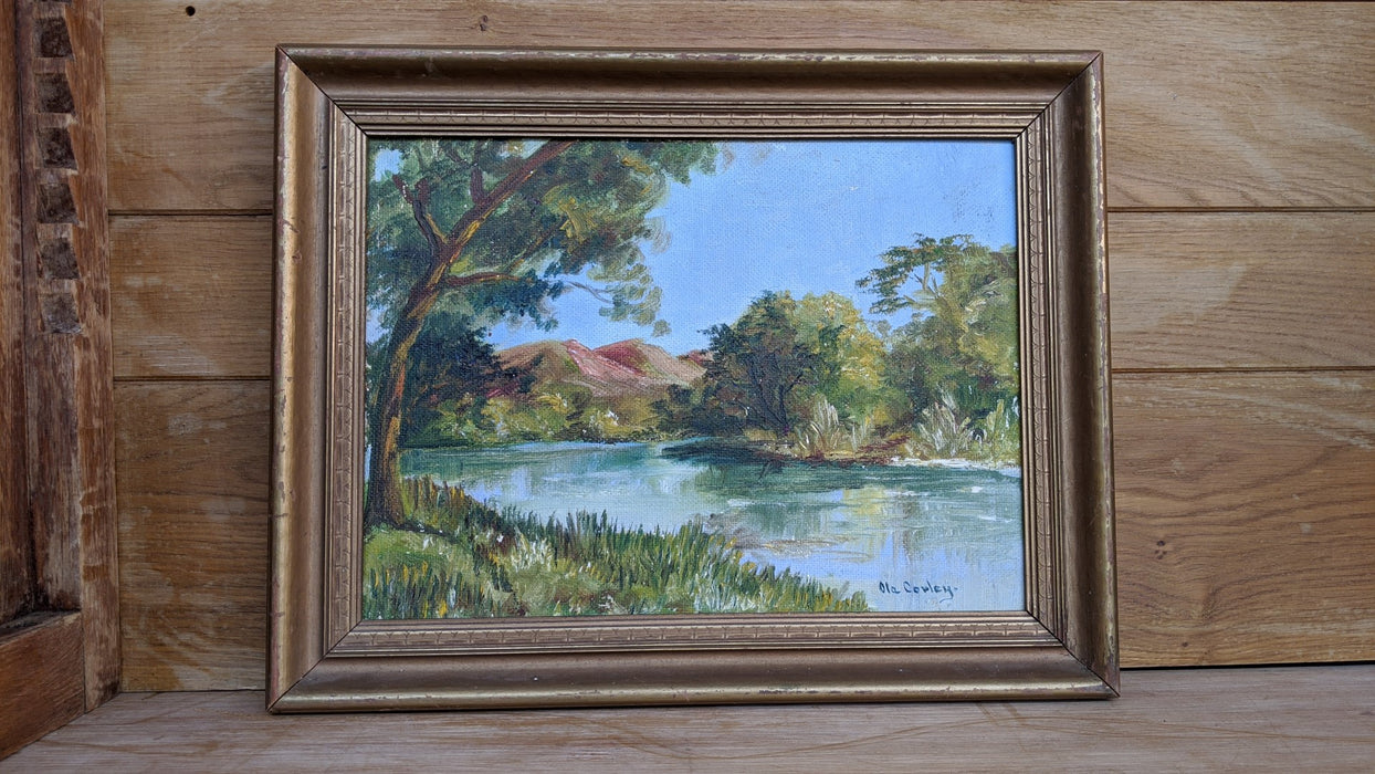 OIL PAINTING OF RIVER LANDSCAPE