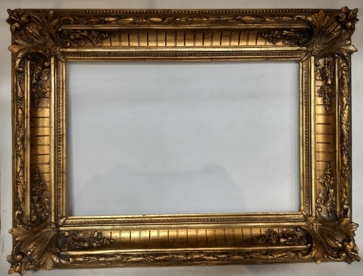 SOLD - ORNATE RECTANGULAR GOLD FRAME — Lots of Furniture