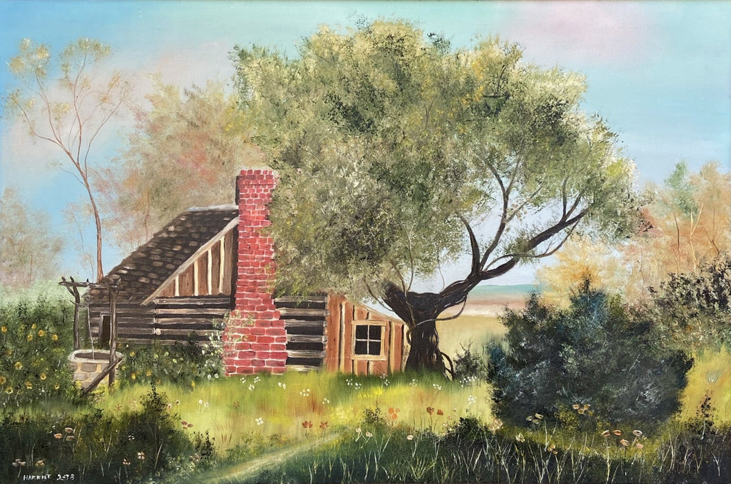 LOG CABIN HARRIET '73 PAINTING