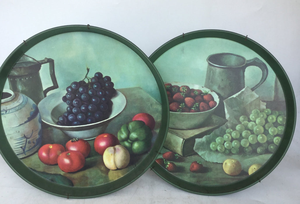 PAIR OF TOLE FRUIT TRAYS