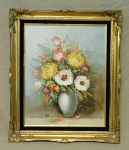 FLORAL BOUQUET OIL PAINTING SIGNED