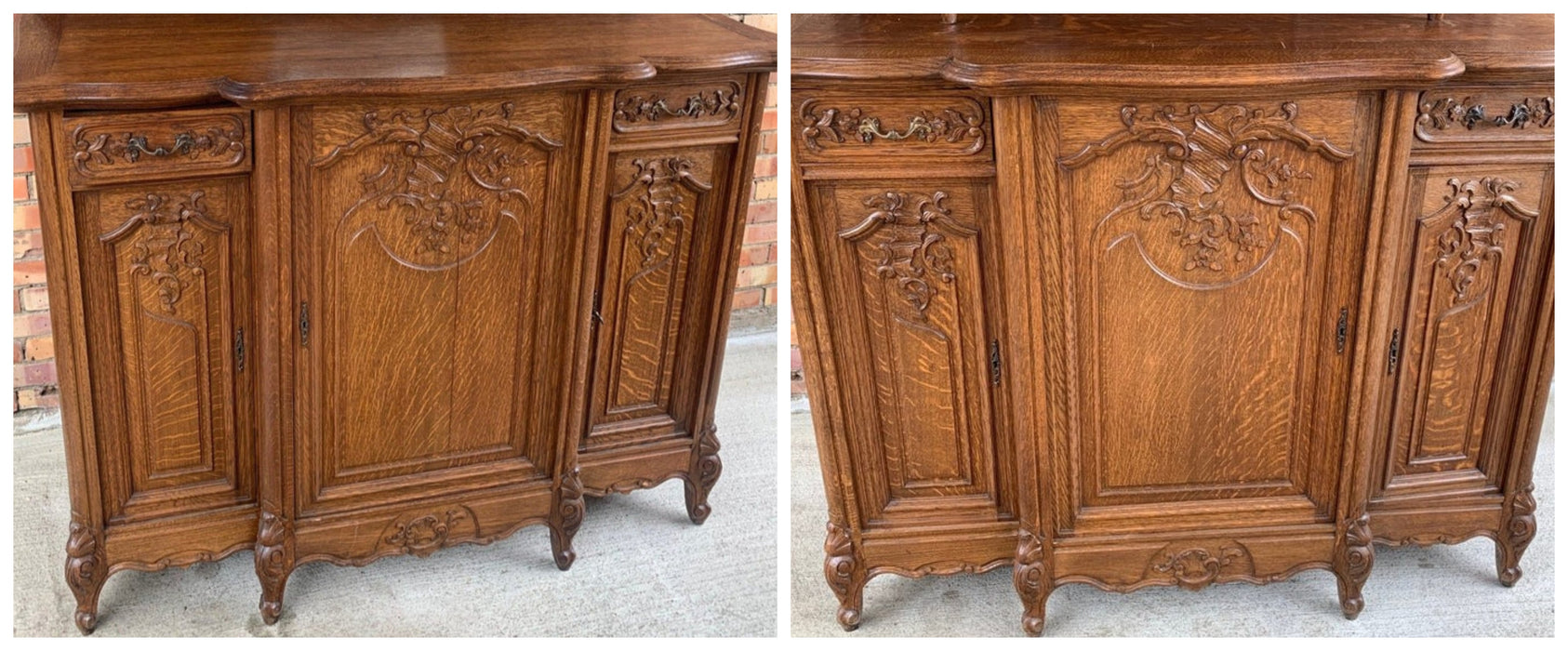 PAIR OF LOUIS XV OAK SERVERS