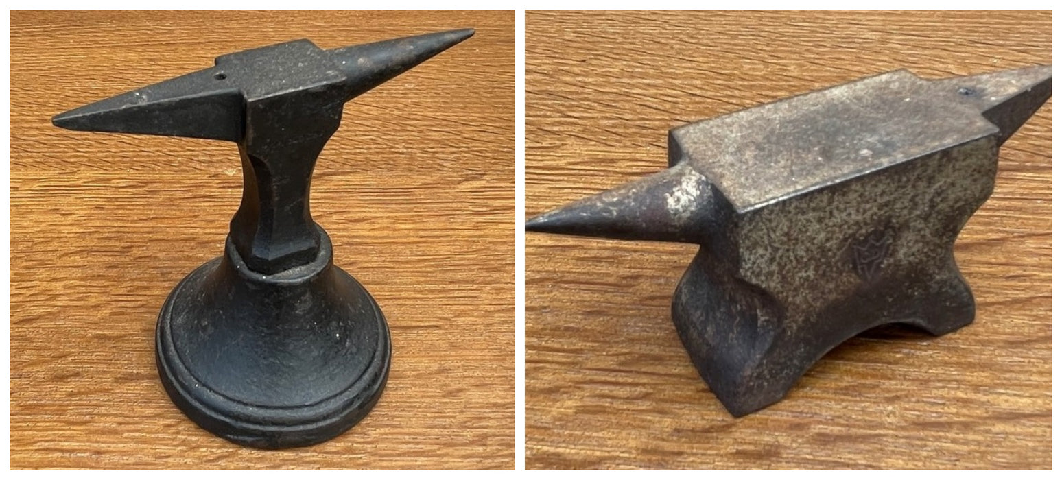 PAIR OF MISMATCHED ANVILS