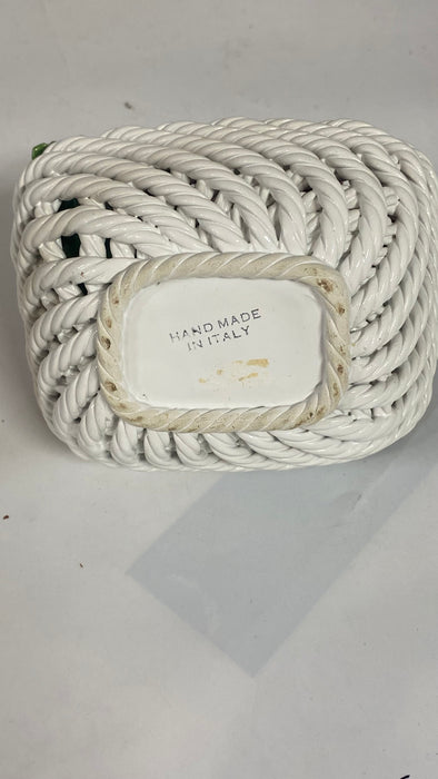 ITALIAN WOVEN BASKET WITH CHERRIES