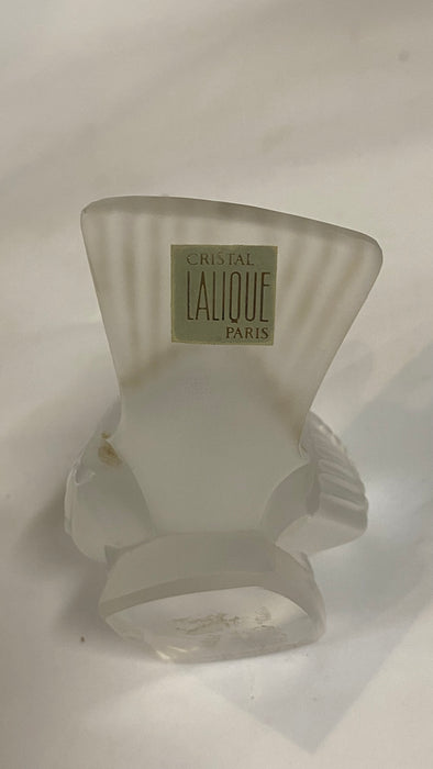 FROSTED LALIQUE BIRD HAND SIGNED