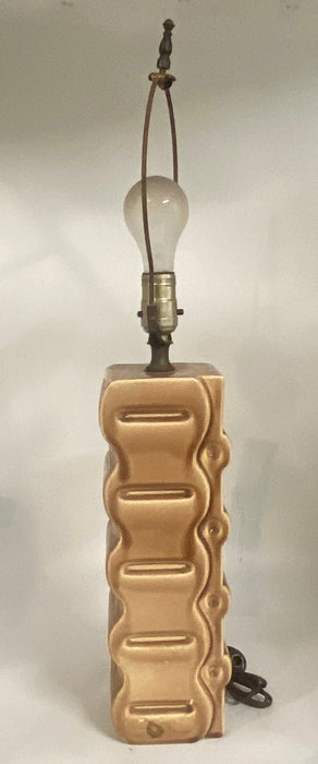 RECTANGULAR BROWN MID-CENTURY LAMP