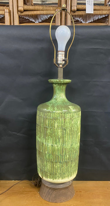 TALL MID-CENTURY GREEN LAMP