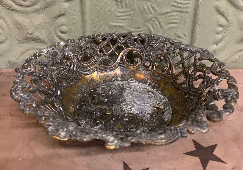 BRONZE COLOR PIERCED BOWL