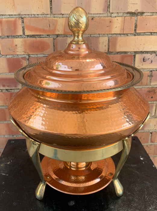 LARGE COPPER CHAFING DISH