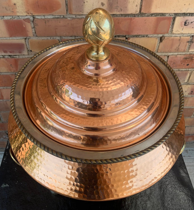 LARGE COPPER CHAFING DISH