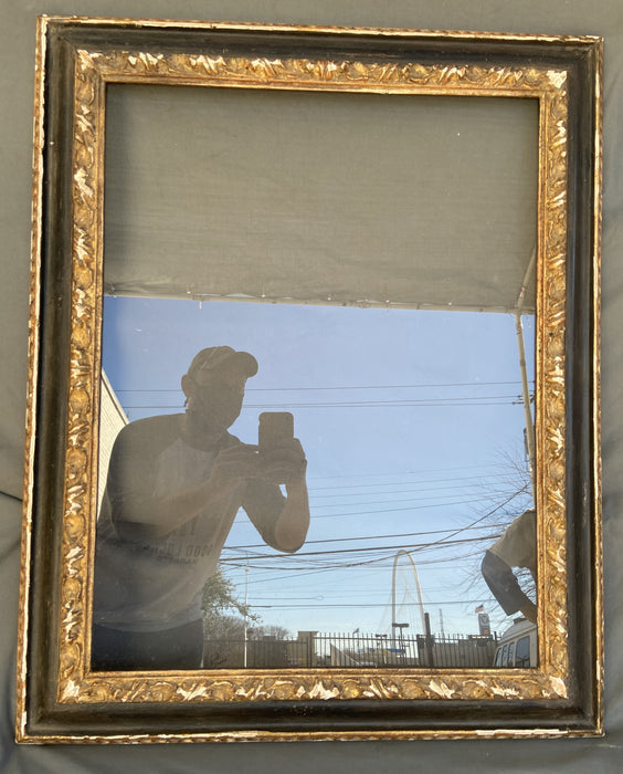 ORNATE GOLD AND BLACK FRAME WITH GLASS