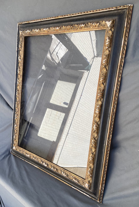 ORNATE GOLD AND BLACK FRAME WITH GLASS