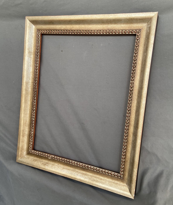 SILVER ANTIQUED FRAME WITH INNER BEADING