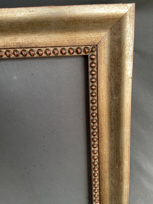 SILVER ANTIQUED FRAME WITH INNER BEADING