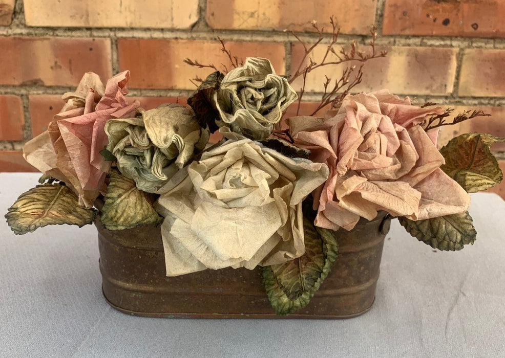 OVAL TINY BRASS PLANTER