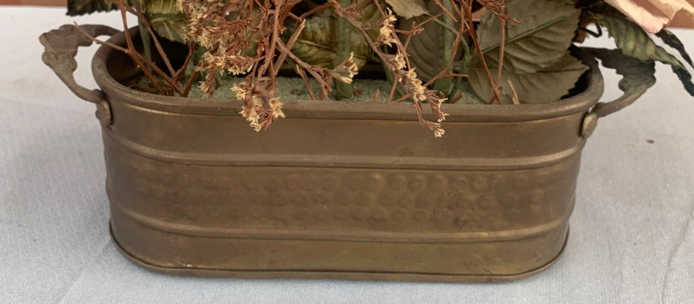 OVAL TINY BRASS PLANTER