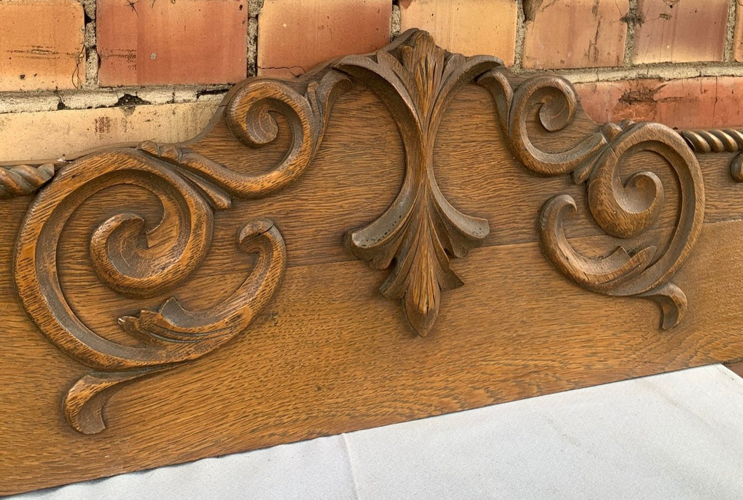 OAK 19TH CENTURY CARVED LARGE PEDIMENT