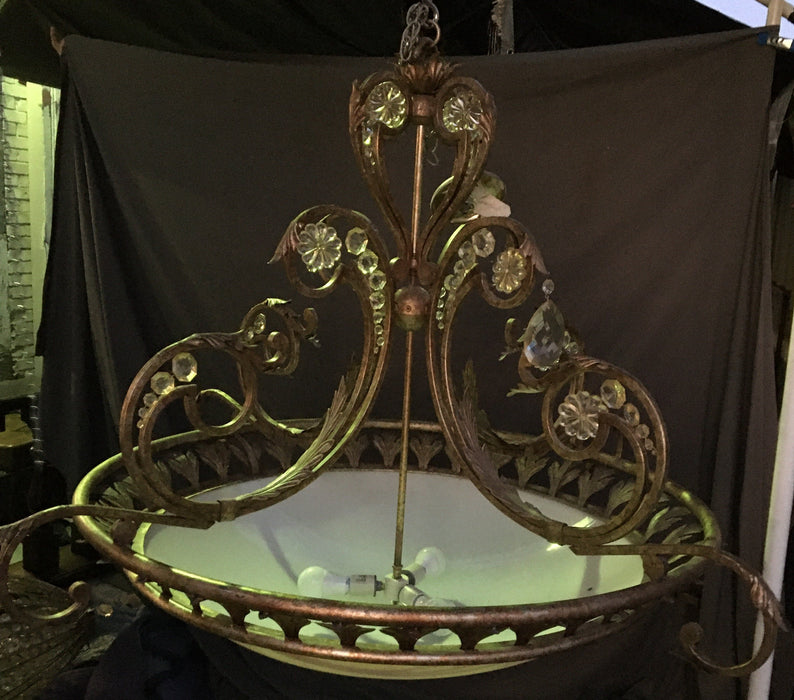 LARGE BOWL CHANDELIER - AS IS