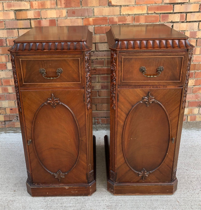 PAIR OF MAHOGANY STAND WITH DOOR AND DRAWER