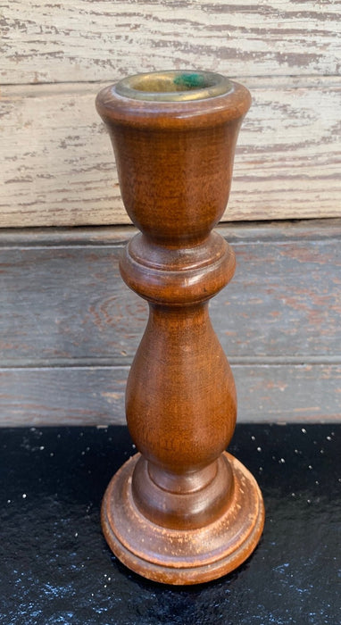WOOD 6.5" CANDLESTICK