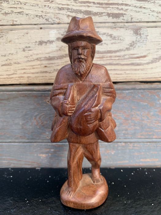 EUROPEAN MALE WOOD CARVING