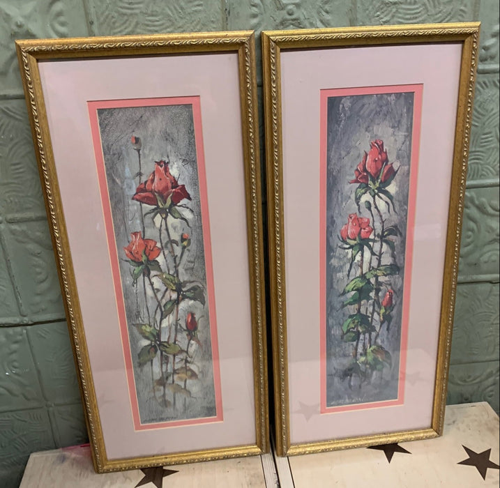 PAIR OF NOT OLD ROSE PRINTS