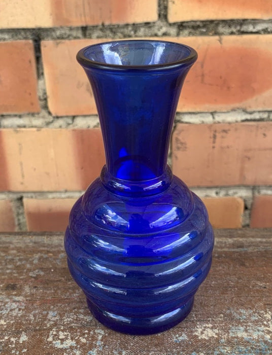 COBALT HONEY DIPPER SHAPED VASE