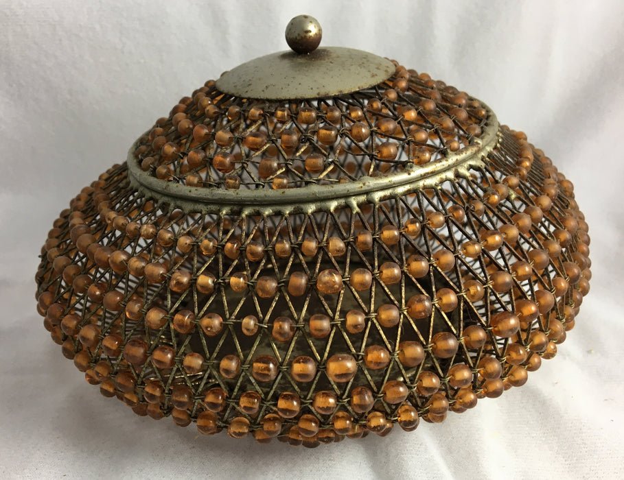 BEAD AND WIRE LIDDED BASKET