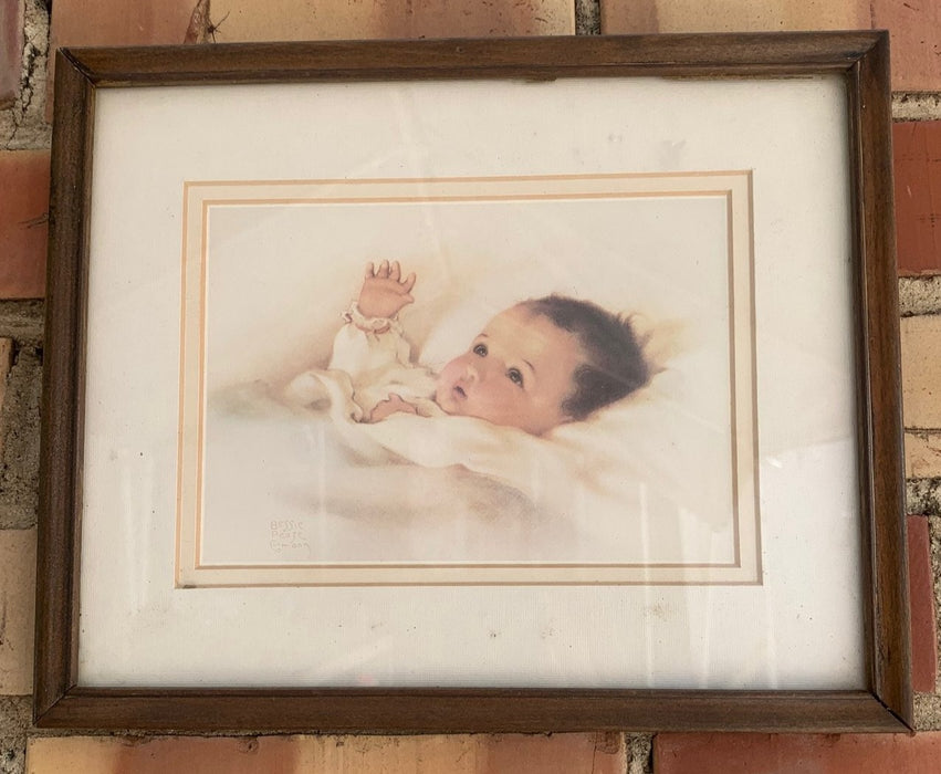 BABY MOTIF FRAMED PRINT BY BESSIE PEASE GUTMANN