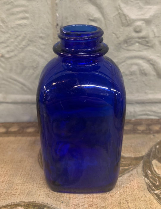 RECTANGULAR COBALT BOTTLE