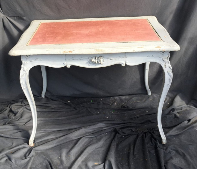 LOUIS XV LIGHT BLUE GREY PAINTED WRITING TABLE