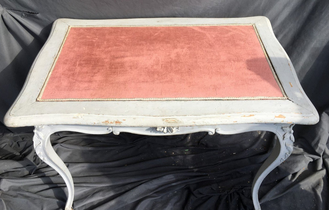 LOUIS XV LIGHT BLUE GREY PAINTED WRITING TABLE