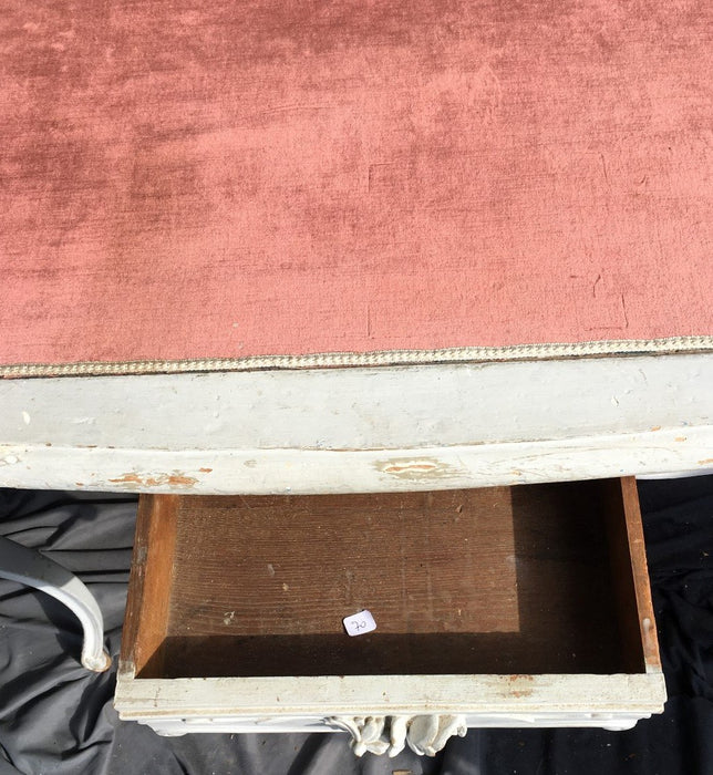 LOUIS XV LIGHT BLUE GREY PAINTED WRITING TABLE