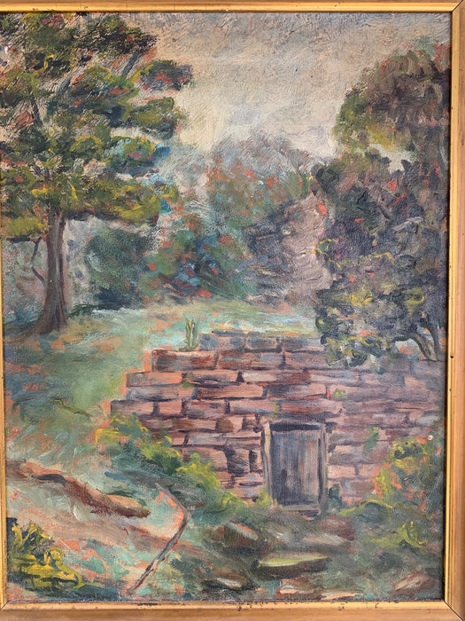 OIL PAINTING OF TEXAS ROOT CELLAR